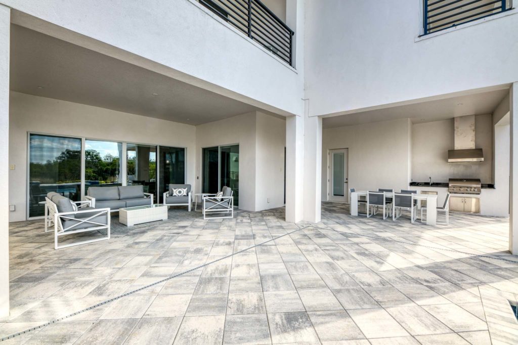 Covered outdoor lanai and summer kitchen.
