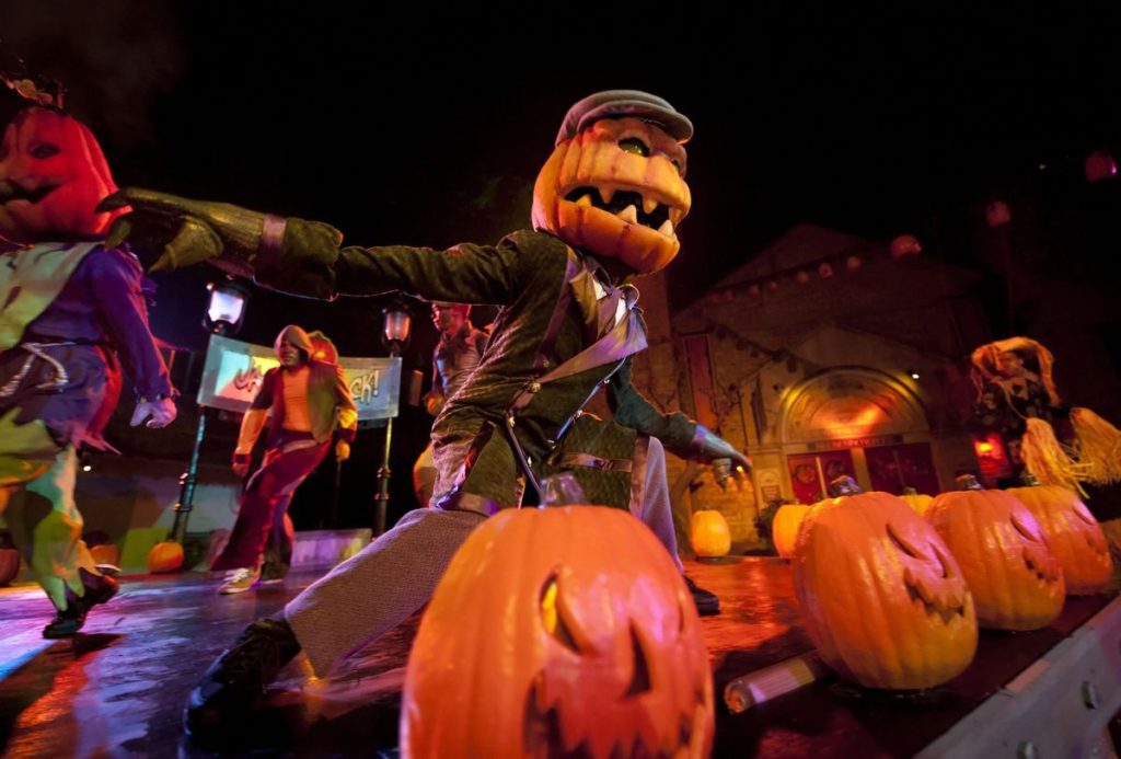 The Pumpkin King Joins In The Halloween Festivities At Bear's Den Resort Orlando.
