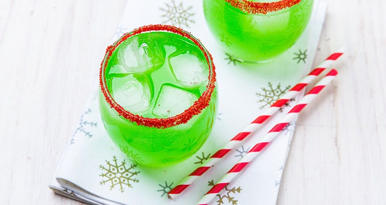 Boozy Grinch Punch Cocktail At Bear's Den Resort Orlando.