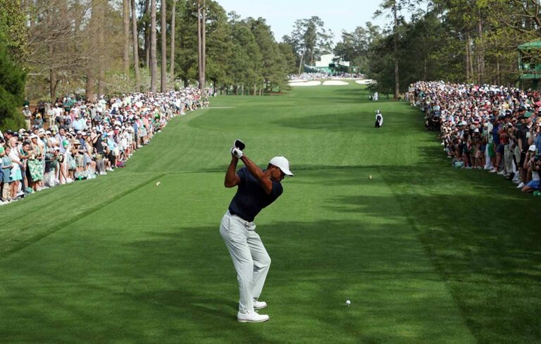 Tiger Woods playing golf