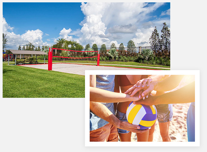 Volleyball sand court at Golden Bear Park.